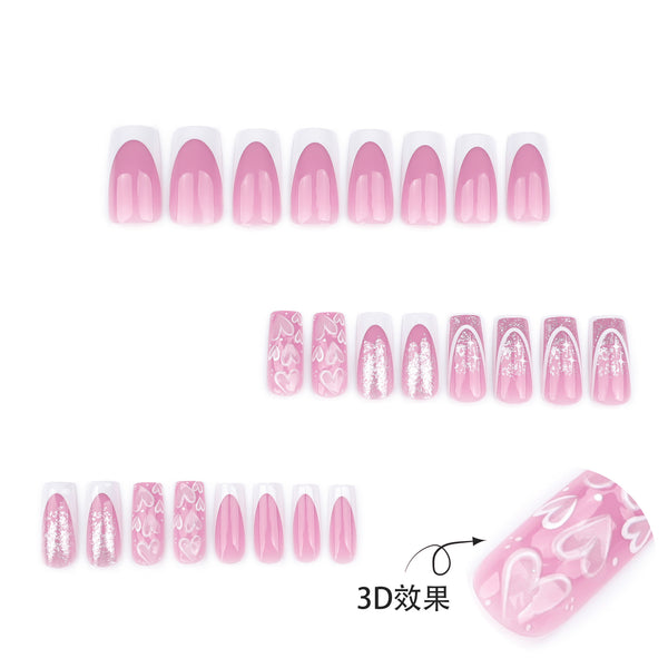 12 Sizes-24 Pcs Press On Nails JP3770