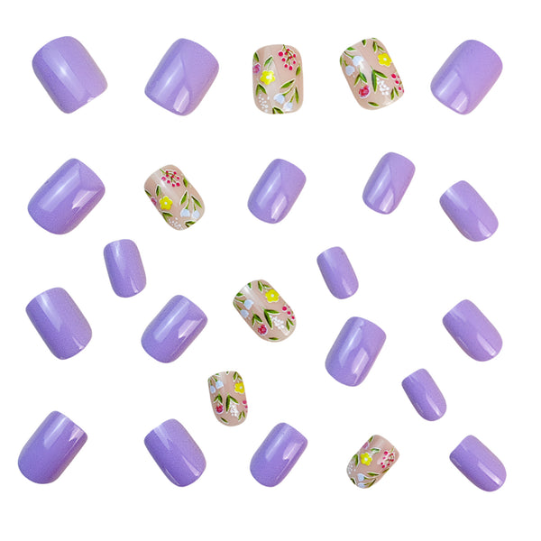 12 Sizes-24 Pcs Press On Nails Y748