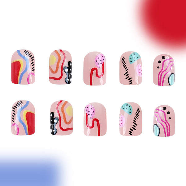 12 Sizes-24 Pcs Press On Nails C404