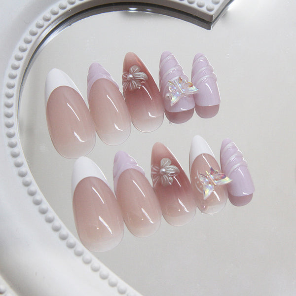 12 Sizes-24 Pcs Press On Nails Z910