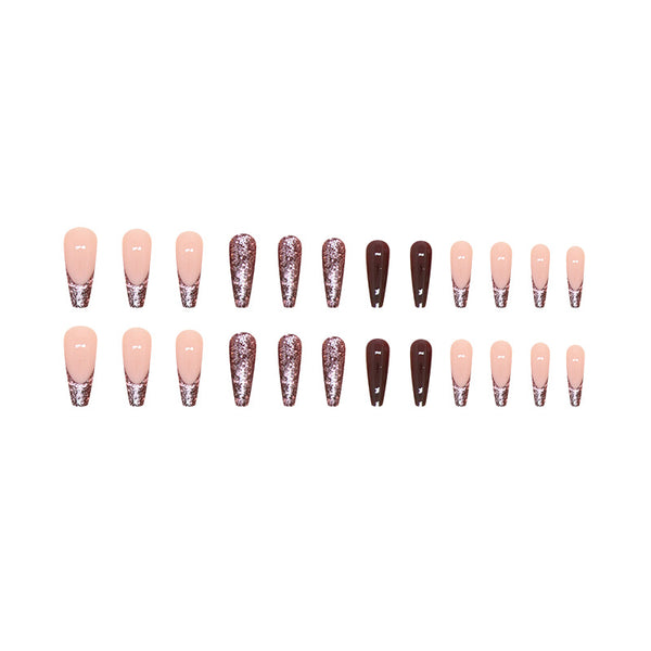 12 Sizes-24 Pcs Press On Nails W1492