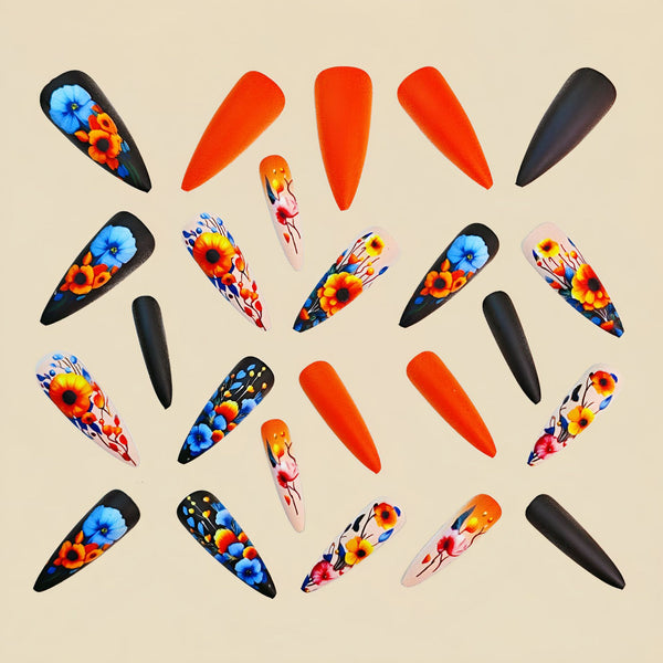12 Sizes-24 Pcs Press On Nails Y801