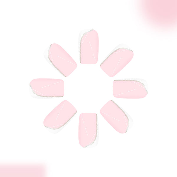 12 Sizes-24 Pcs Press On Nails C1006