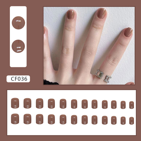 12 Sizes-24 Pcs Press On Nails CF036
