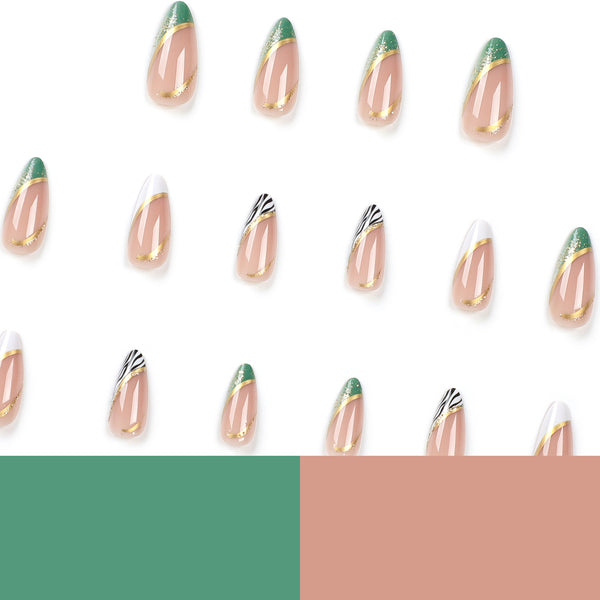 12 Sizes-24 Pcs Press On Nails JP2739