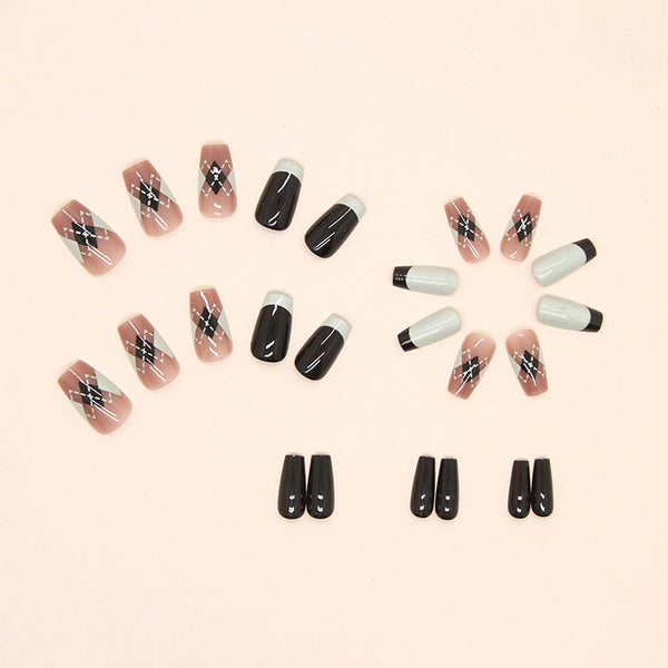12 Sizes-24 Pcs Press On Nails R696