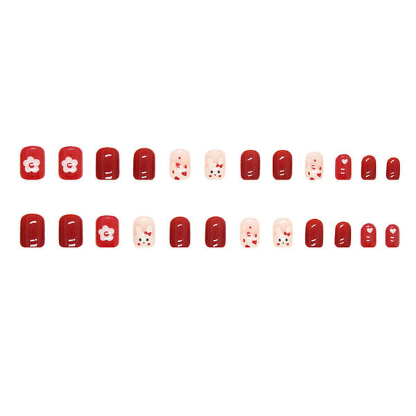 12 Sizes-24 Pcs Press On Nails R701
