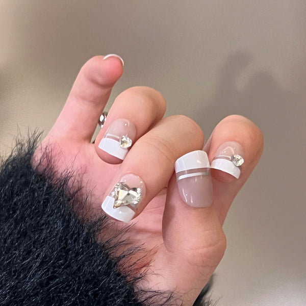 12 Sizes-24 Pcs Press On Nails JP2991
