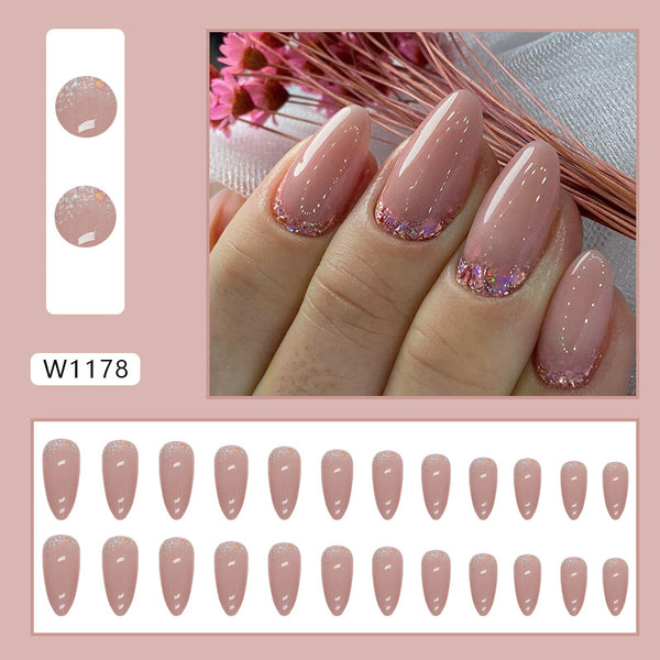 12 Sizes-24 Pcs Press On Nails W1178