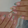 12 Sizes-24 Pcs Press On Nails C1436