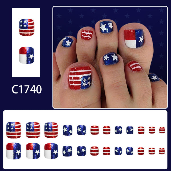 12 Sizes-24 Pcs Press On Nails C1740