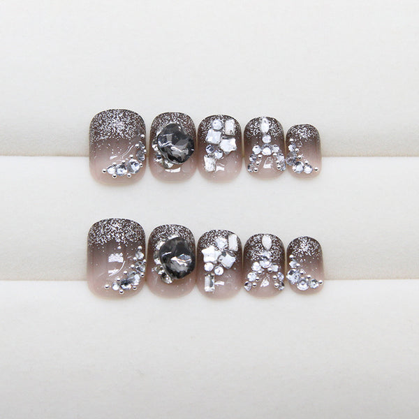 12 Sizes-24 Pcs Press On Nails Z1008