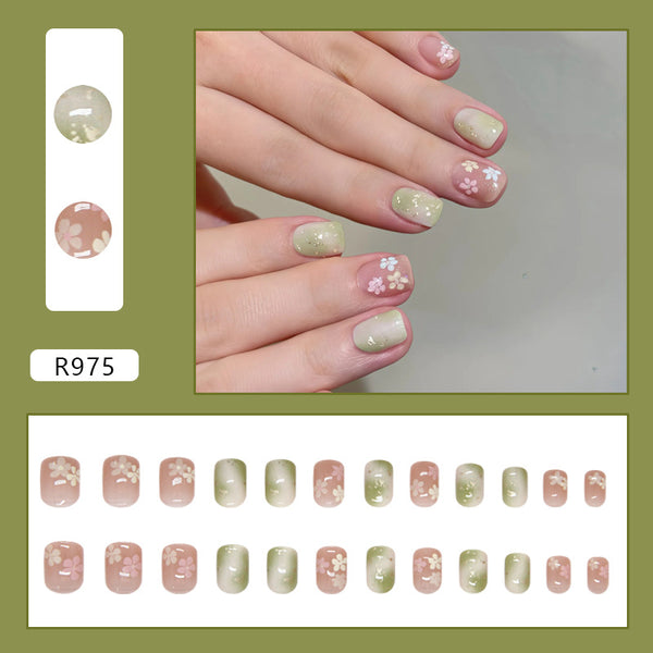 12 Sizes-24 Pcs Press On Nails R975