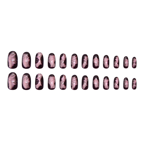 12 Sizes-24 Pcs Press On Nails W1818
