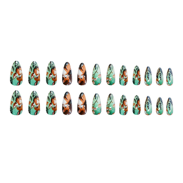12 Sizes-24 Pcs Press On Nails W1923