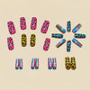 12 Sizes-24 Pcs Press On Nails Y1581