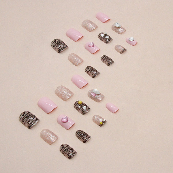 12 Sizes-24 Pcs Press On Nails Z809