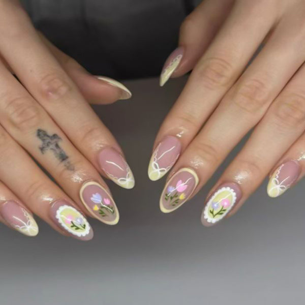 12 Sizes-24 Pcs Press On Nails W1938