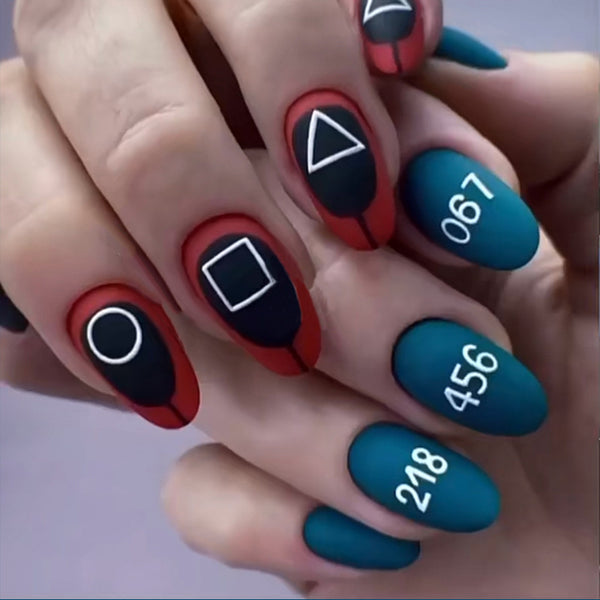 12 Sizes-24 Pcs Press On Nails R466