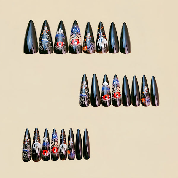 12 Sizes-24 Pcs Press On Nails Y905