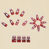 12 Sizes-24 Pcs Press On Nails Y1256