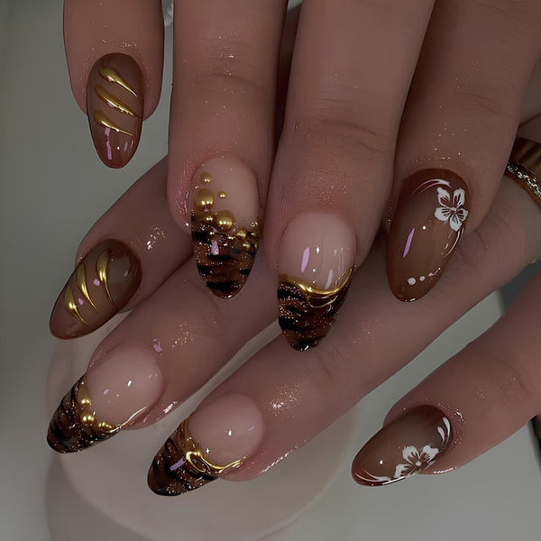 12 Sizes-24 Pcs Press On Nails W2068