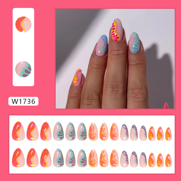 30 Pcs Press On Nails W1736