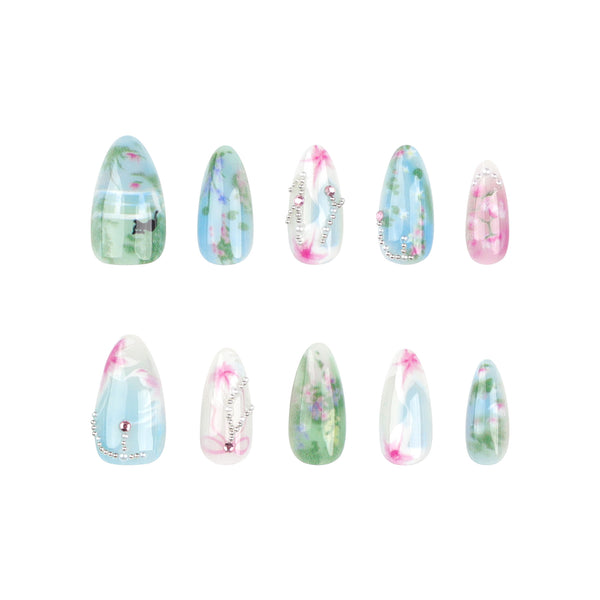 12 Sizes-24 Pcs Press On Nails JP3306