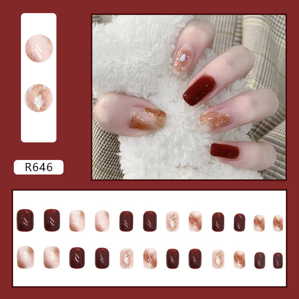 12 Sizes-24 Pcs Press On Nails R642