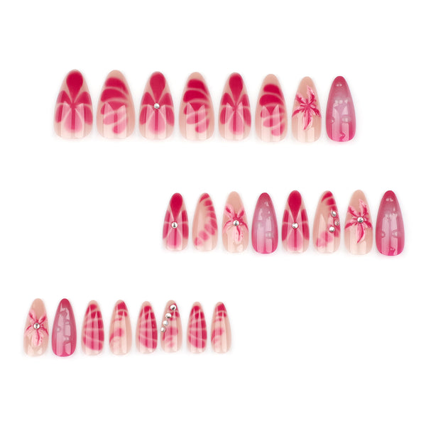 12 Sizes-24 Pcs Press On Nails JP3446