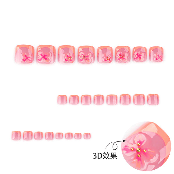 12 Sizes-24 Pcs Press On Nails JP3813