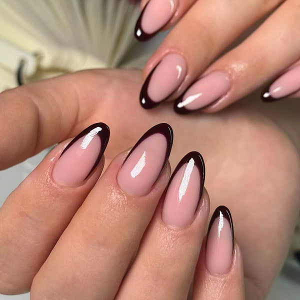 12 Sizes-24 Pcs Press On Nails C1394