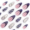 12 Sizes-24 Pcs Press On Nails JP3515