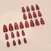 12 Sizes-24 Pcs Press On Nails W1641
