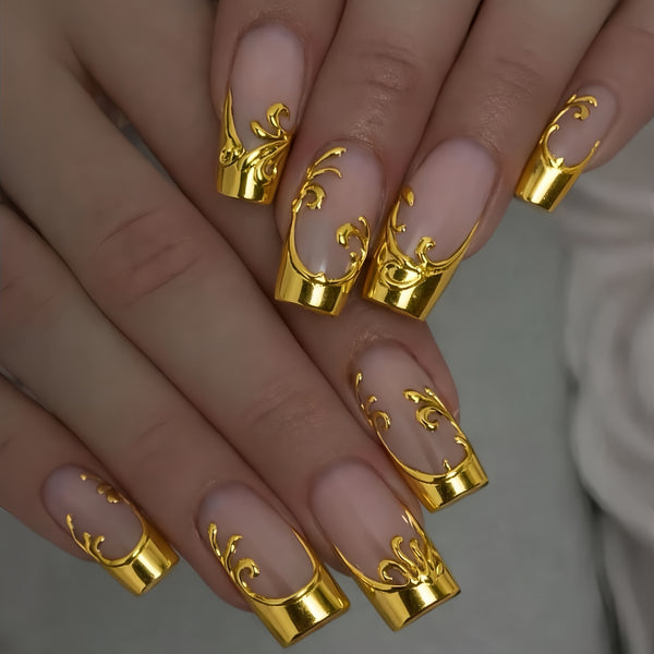 12 Sizes-24 Pcs Press On Nails Y2028