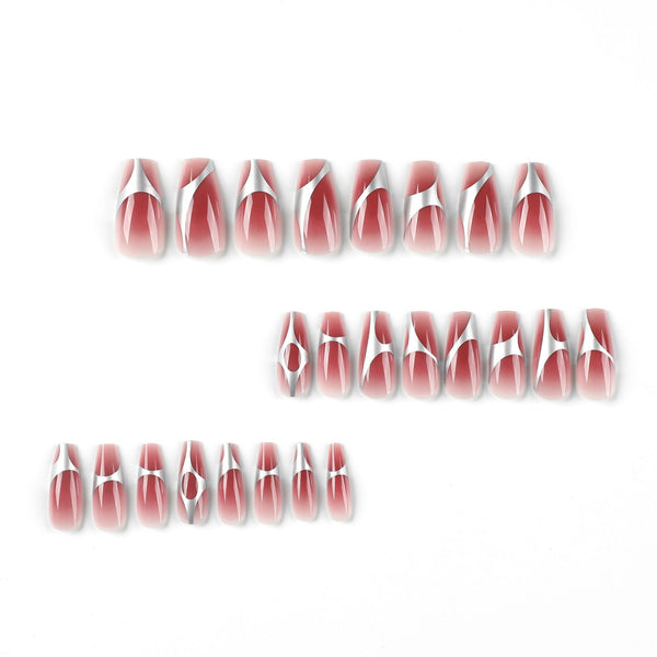 12 Sizes-24 Pcs Press On Nails JP2619