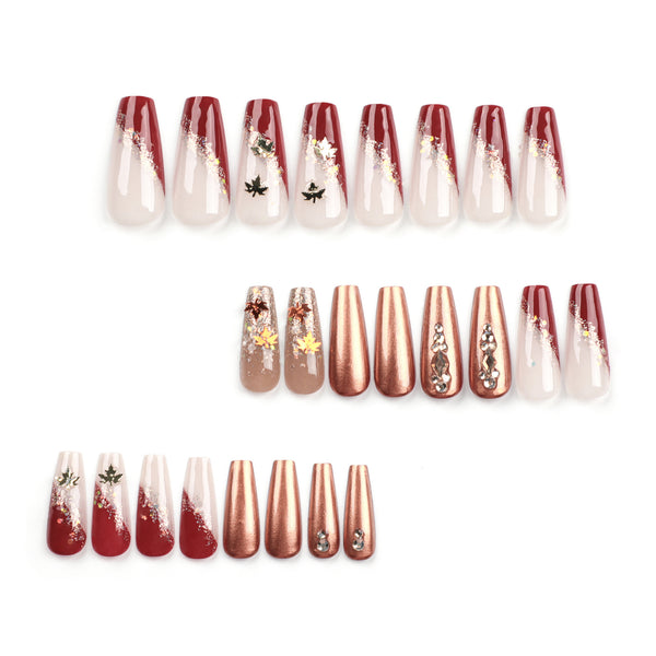 12 Sizes-24 Pcs Press On Nails JP2842