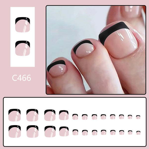 12 Sizes-24 Pcs Press On Nails C466