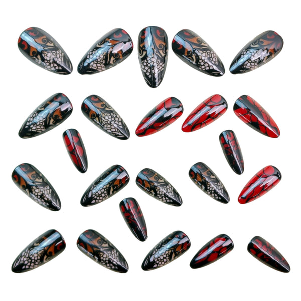 12 Sizes-24 Pcs Press On Nails Y1734