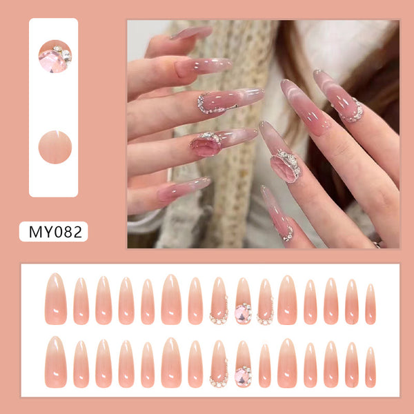 12 Sizes-24 Pcs Press On Nails MY082