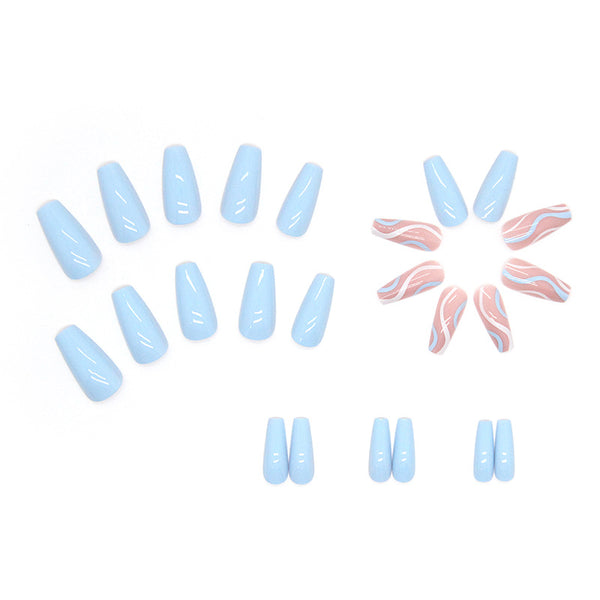12 Sizes-24 Pcs Press On Nails W184