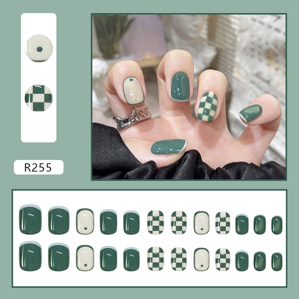 12 Sizes-24 Pcs Press On Nails R255