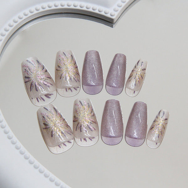 12 Sizes-24 Pcs Press On Nails MY013