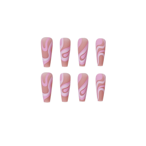12 Sizes-24 Pcs Press On Nails JP1407
