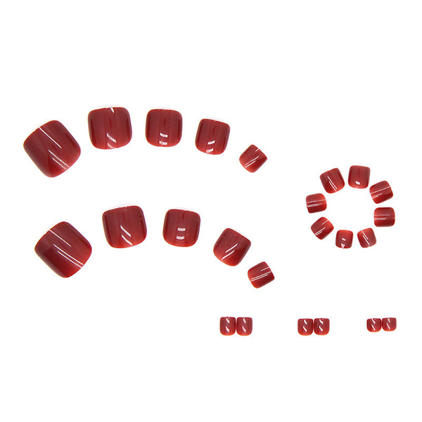 12 Sizes-24 Pcs Press On Nails F028