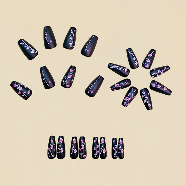 12 Sizes-24 Pcs Press On Nails Y901