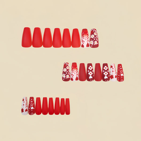 12 Sizes-24 Pcs Press On Nails Y1672