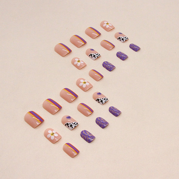 12 Sizes-24 Pcs Press On Nails W1067