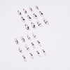 12 Sizes-24 Pcs Press On Nails JP1425