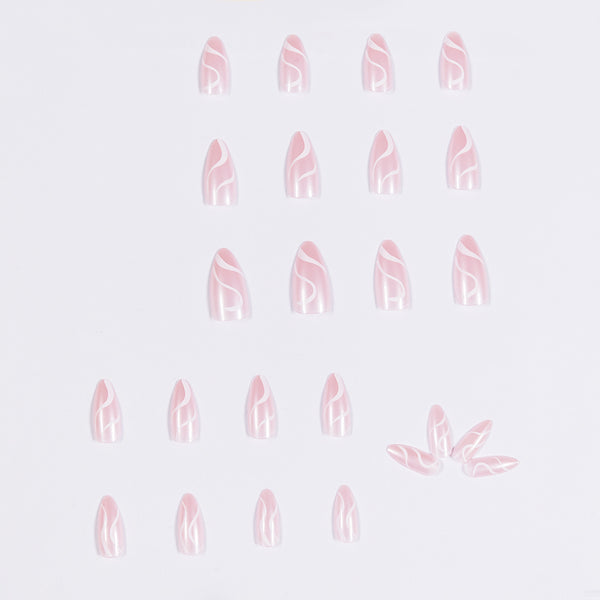 12 Sizes-24 Pcs Press On Nails JP1070